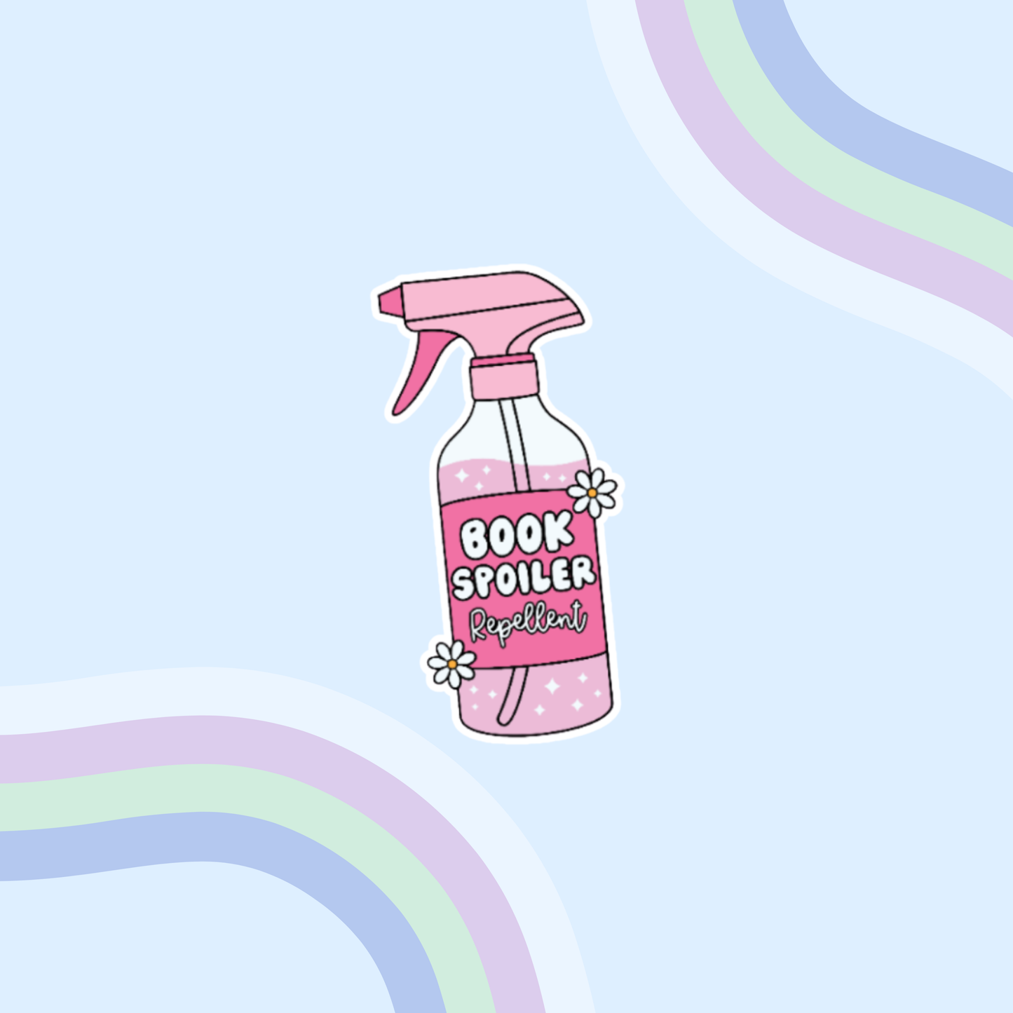 Book Spoiler Repellent Sticker - Holographic
