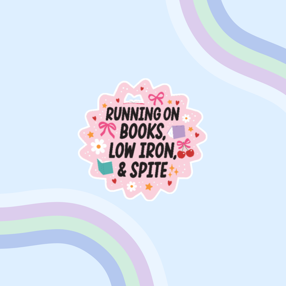Running On Books Sticker - Holographic