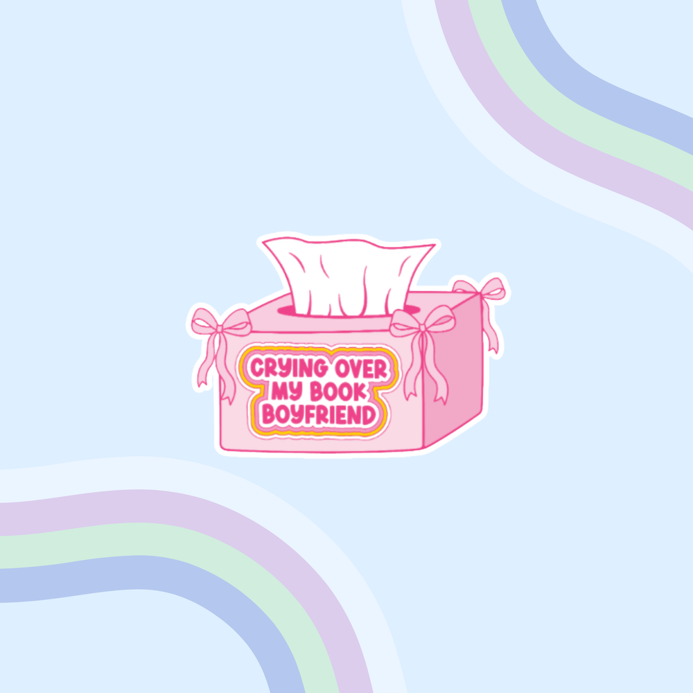 Crying Over Books Boyfriends Sticker - Holographic