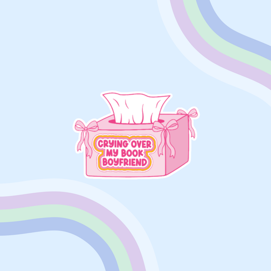 Crying Over Books Boyfriends Sticker - Holographic